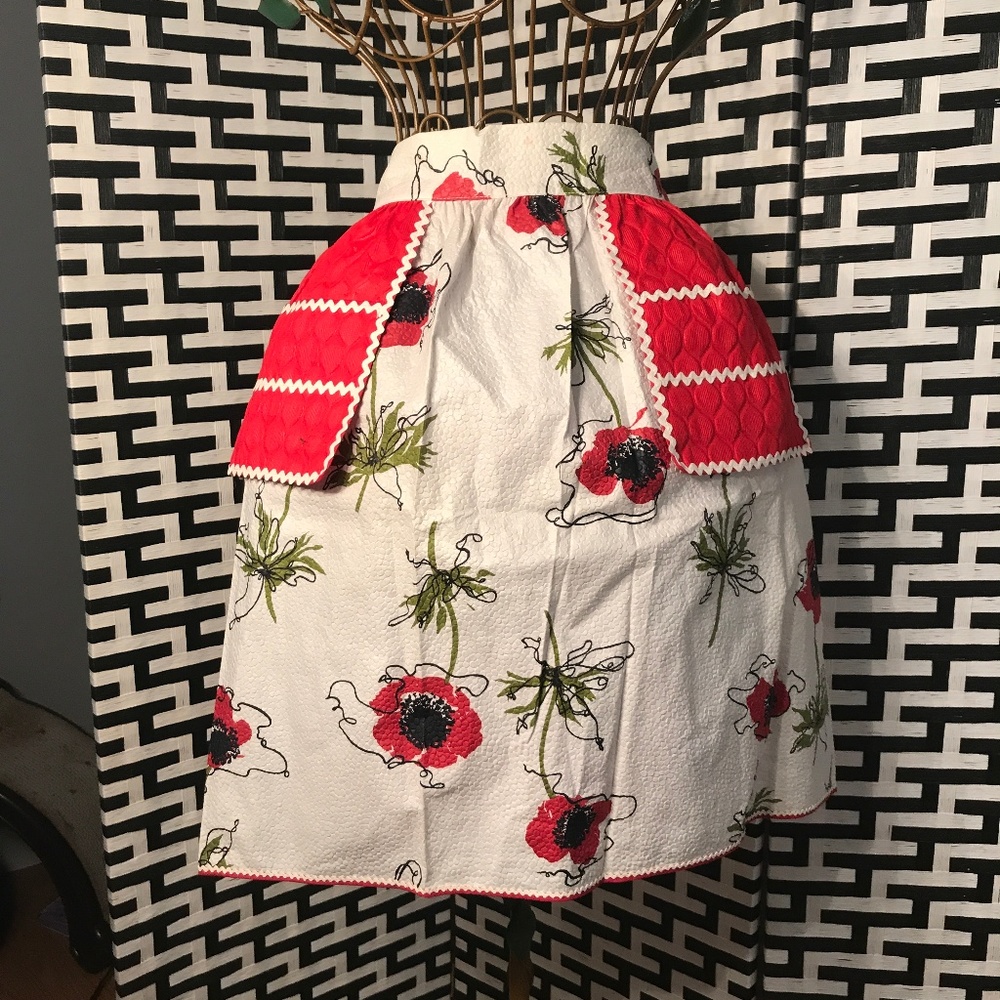 Vintage Floral Print Apron